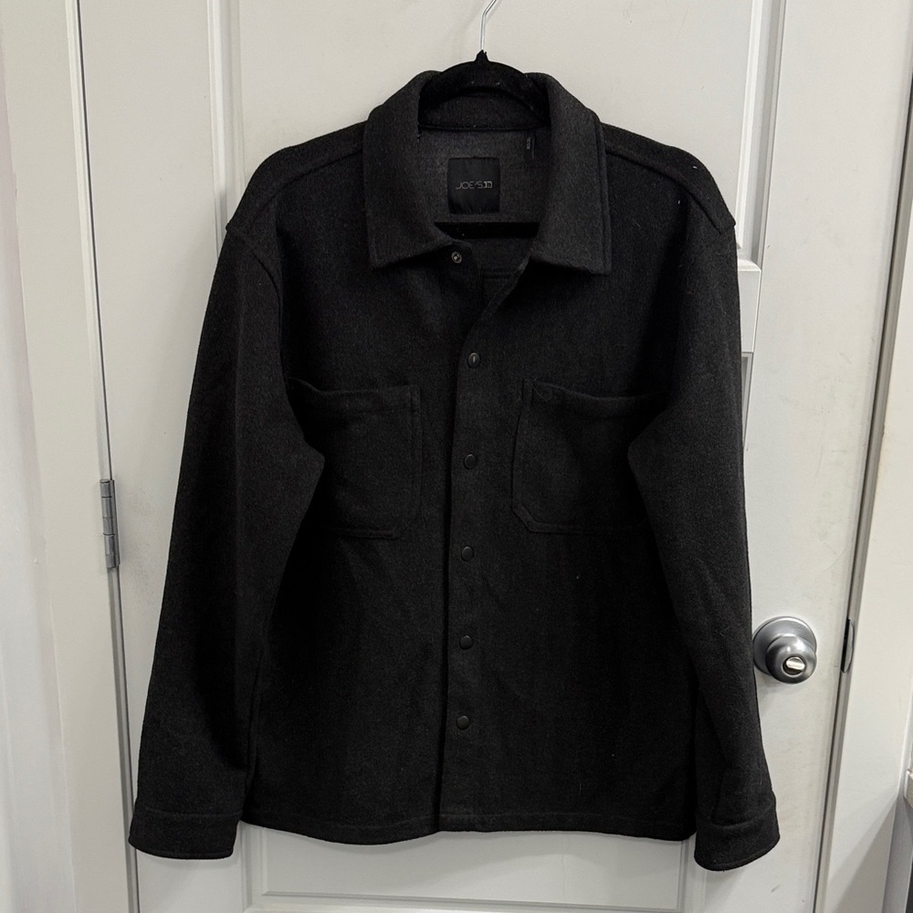 Joe's Jeans Dark Gray‎ Button Down Long Sleeve Shacket Size Medium